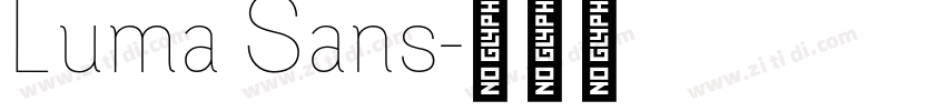 Luma Sans字体转换